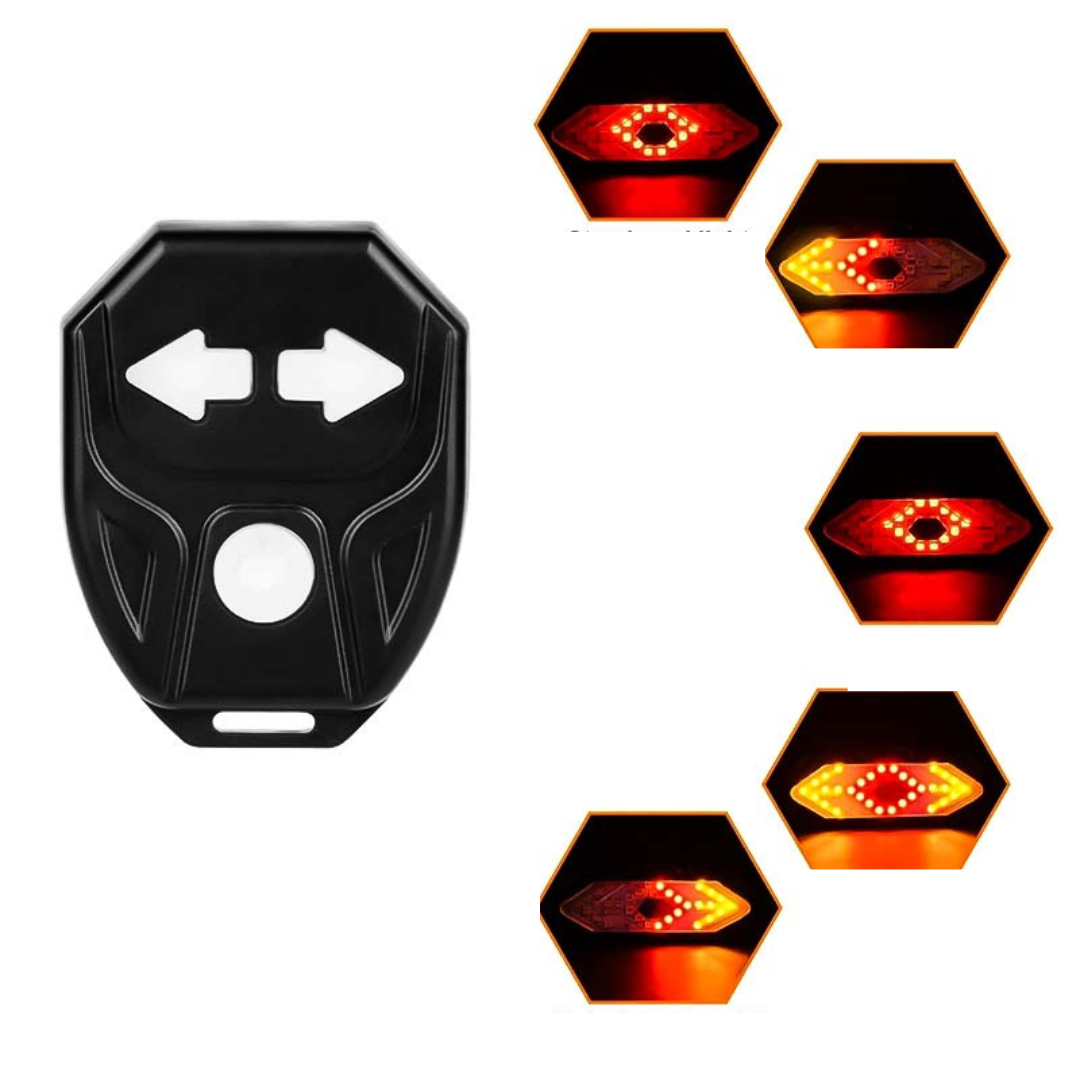 SafeRider - Wireless Bike Signal Light for Extra Safety - High Visibility & USB Rechargeable