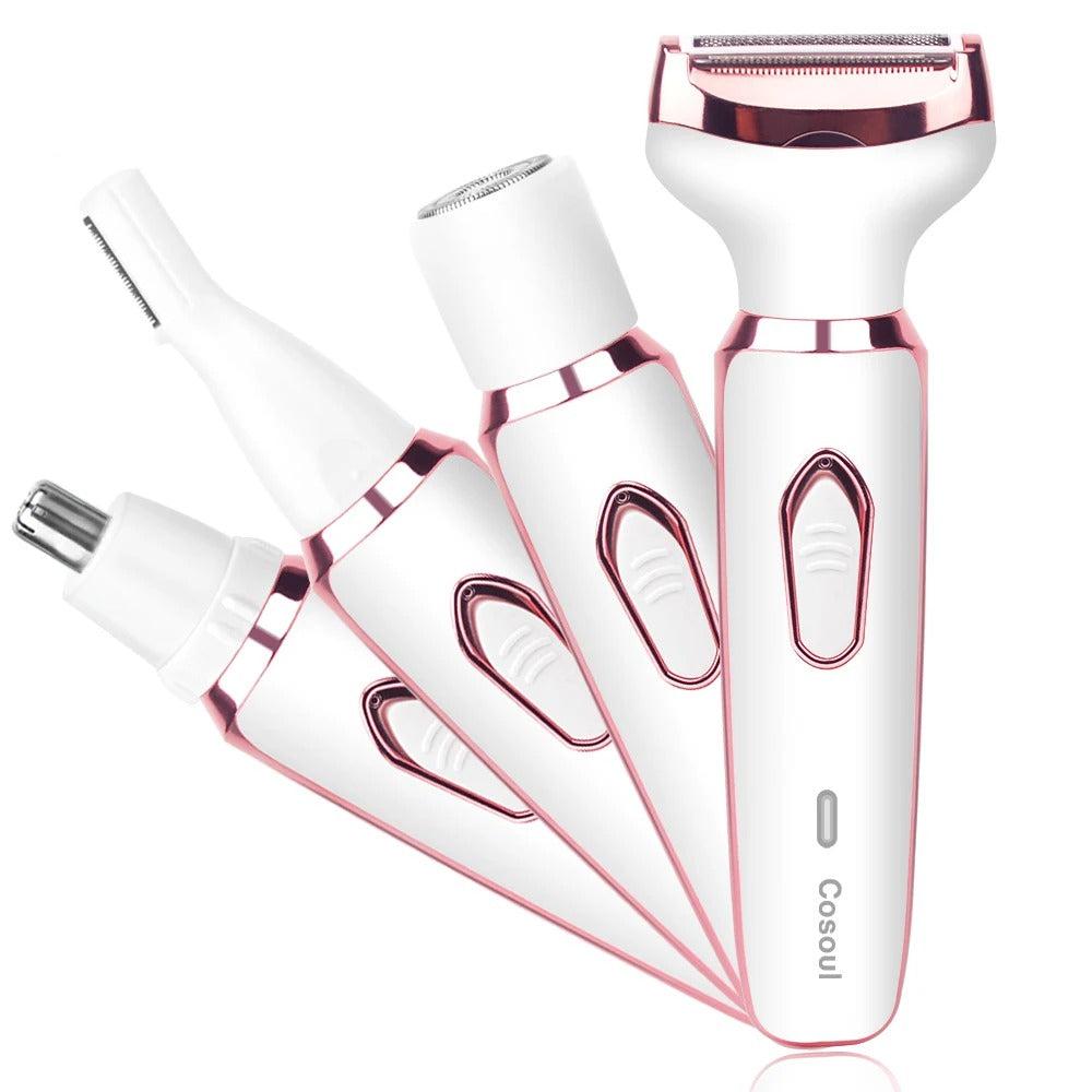 GlideSmooth - 4-in-1 Electric Shaver for Women - Portable, Painless Hair Removal Solution