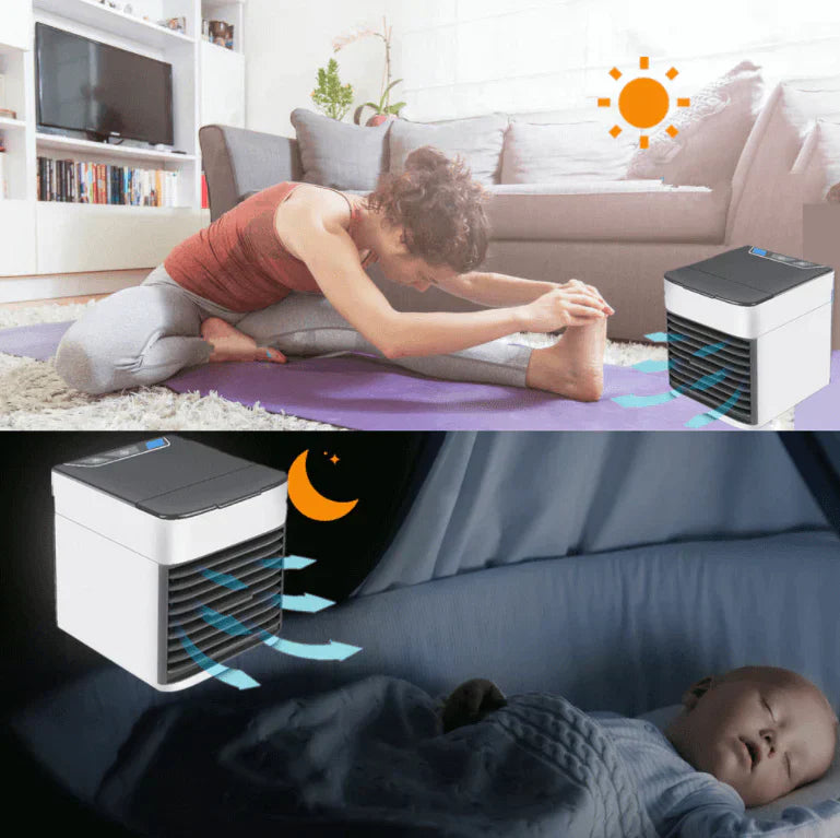 AirChill - Compact Portable Air Conditioner - Cools and Purifies for Fresh Indoor Air