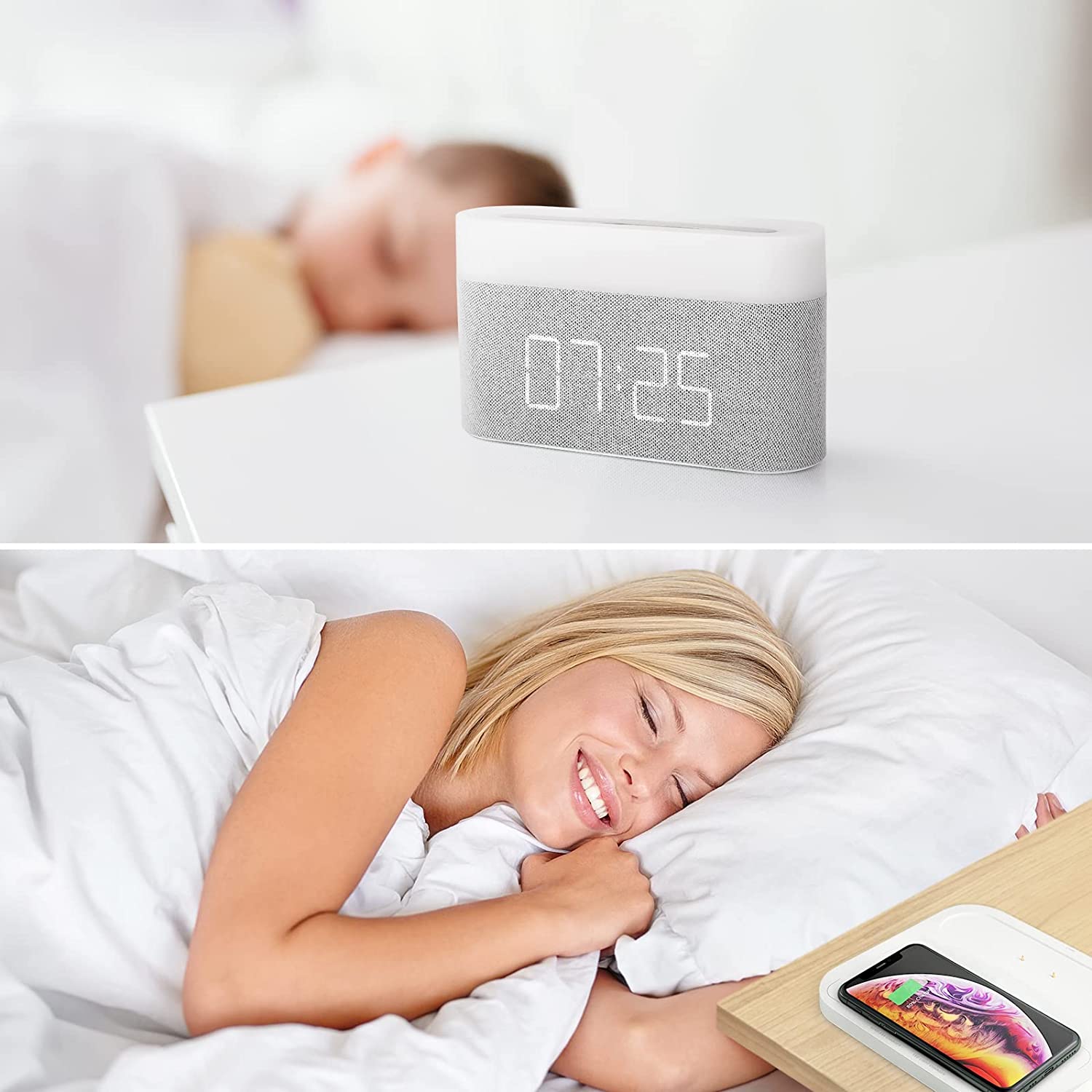 GlowSync - 3-in-1 Wireless Charger, Alarm Clock, and LED Lamp - The Ultimate Smart Home Accessory