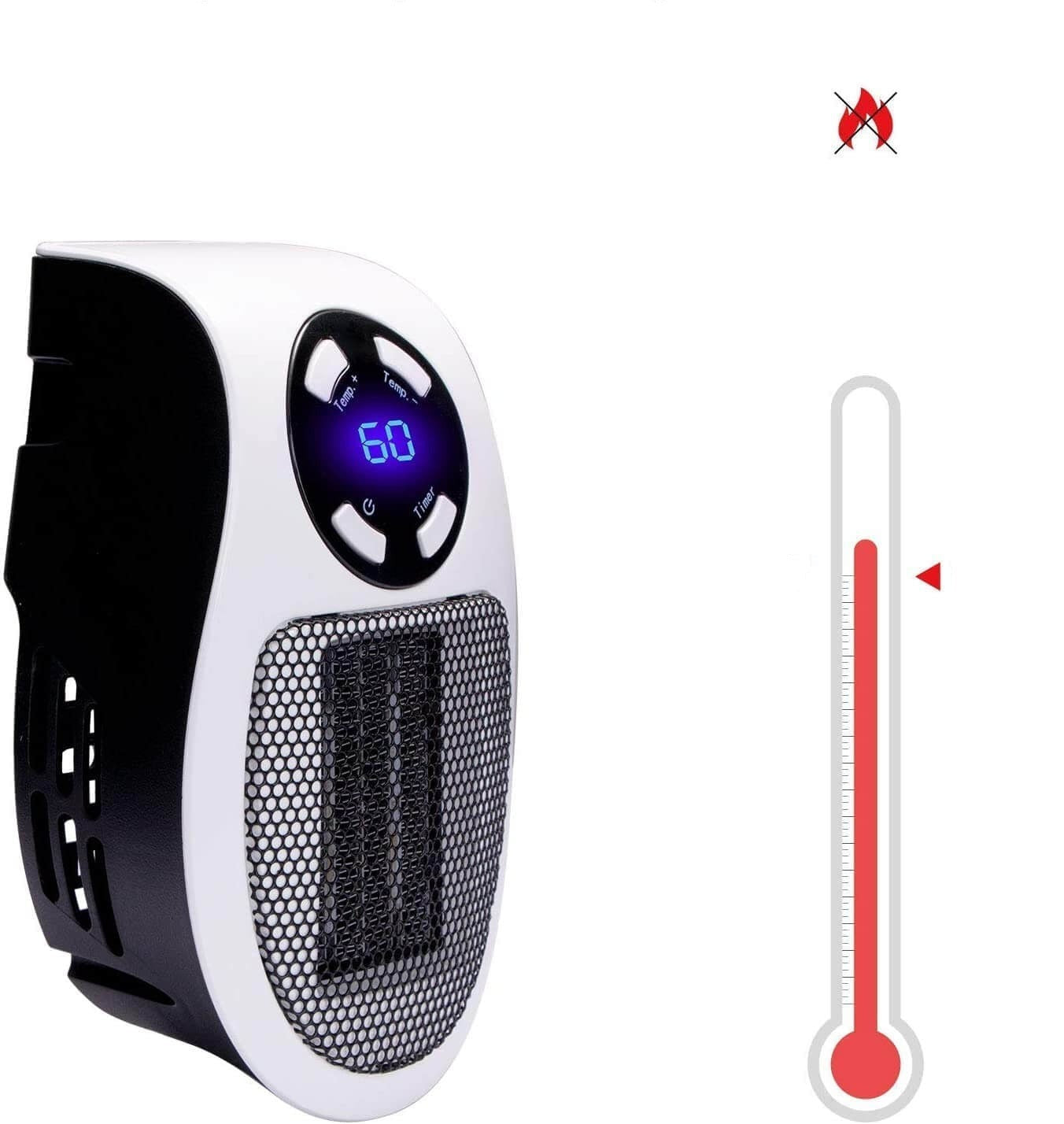 HeatWave - Compact Portable Electric Heater - Energy Efficient & Fast Heating Solution for Any Space