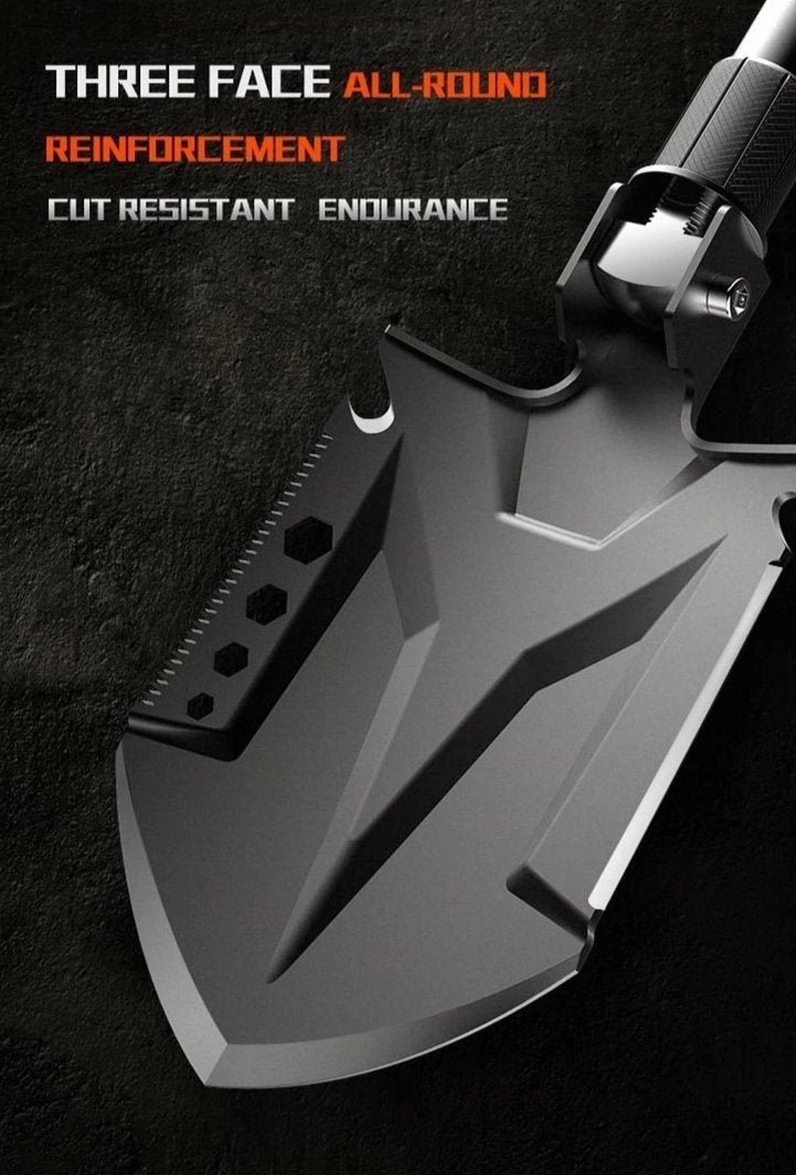ForgeTac - TacticalPro Military Shovel - Enhanced Design for Strength and Versatility
