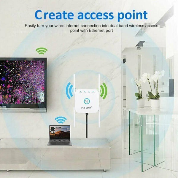 WiFiWave - High-Speed WiFi Booster - 1200Mbps for Complete Signal Coverage