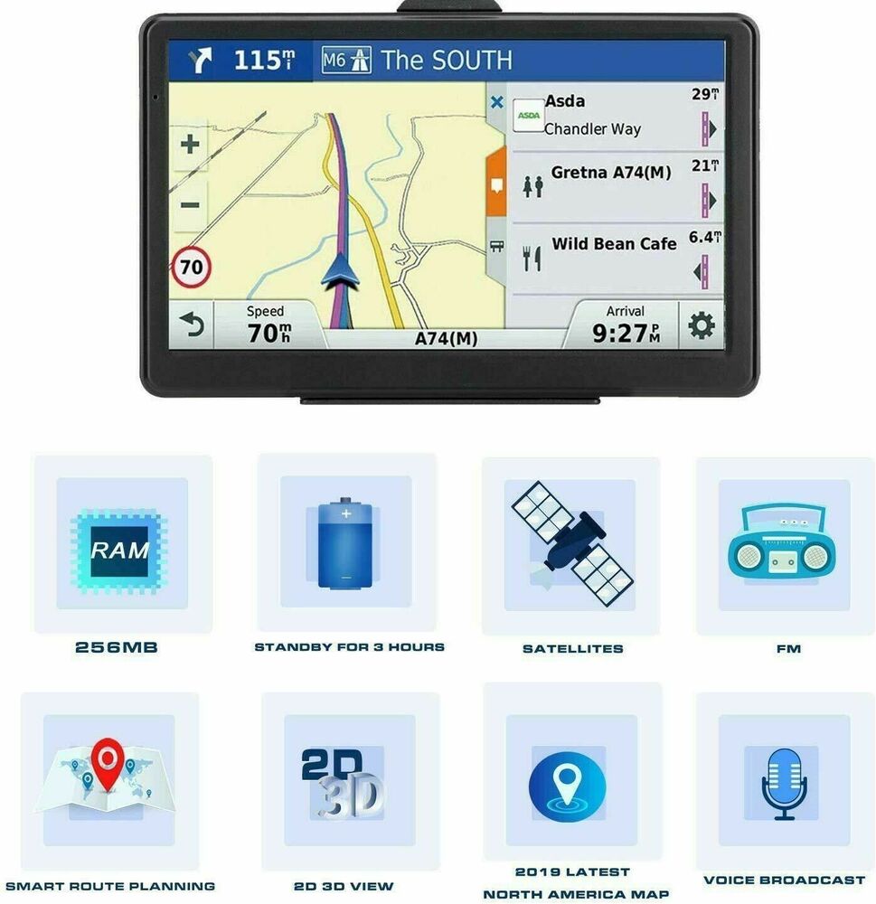 MapEase - High-Performance GPS Navigation System - 256MB Storage for Cars & Trucks