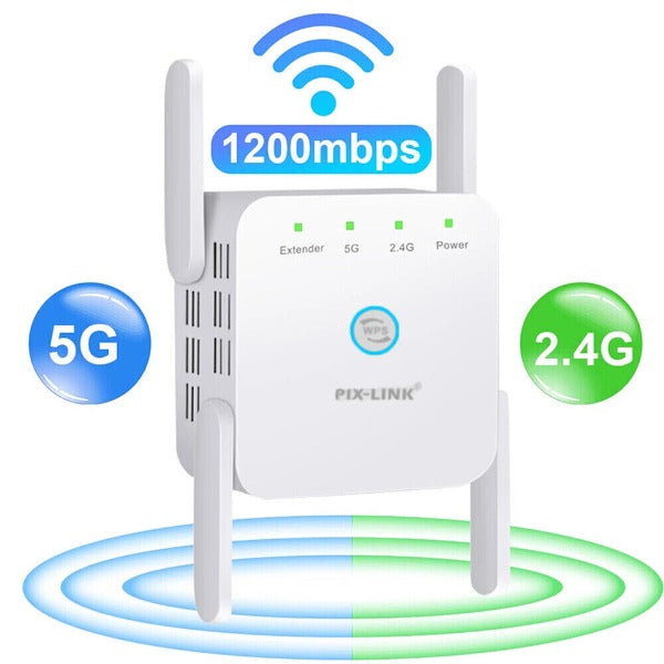 WiFiWave - High-Speed WiFi Booster - 1200Mbps for Complete Signal Coverage