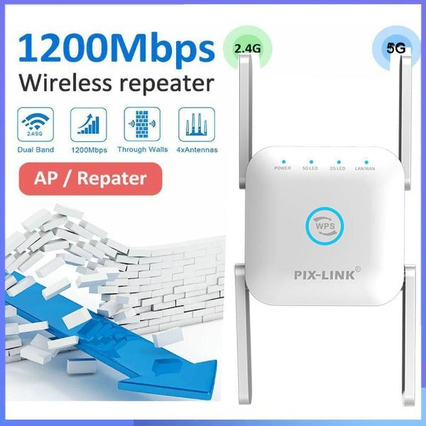 WiFiWave - High-Speed WiFi Booster - 1200Mbps for Complete Signal Coverage