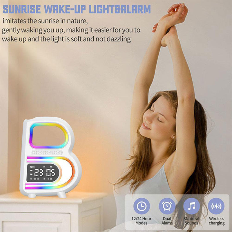 SoundSync - All-in-One Bluetooth Speaker with Wireless Charger and Mood Lighting - Perfect for Any Space
