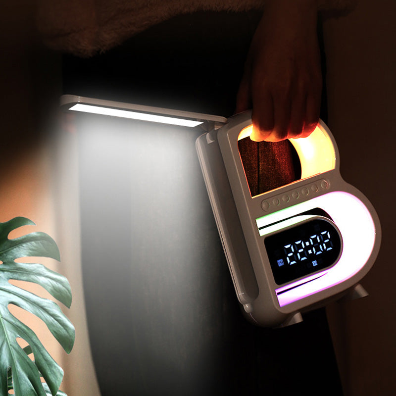 SoundSync - All-in-One Bluetooth Speaker with Wireless Charger and Mood Lighting - Perfect for Any Space