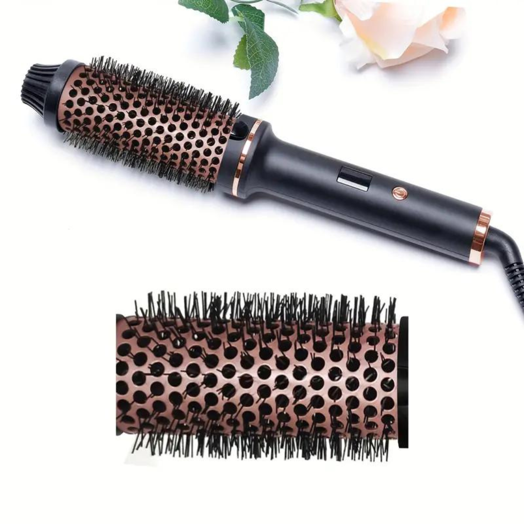 LuxeCurl - 3-in-1 Thermal Styling Brush - Curls, Straightens, and Adds Volume